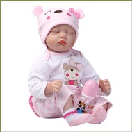 Mainan Boneka Bayi Newborn Reborn 22 Inci Mirip Asli Bahan Silikon