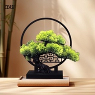 CEASI Artificial Potted Pine Tree, Fake Trees Plastic Plastic Flowers,  Pine Tree Branches Plant Lea