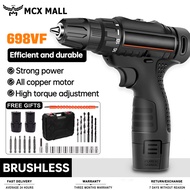 Electric Drill Cordless Electric Screwdriver Drill Set 698VF Portable Rechargeable Lithium Battery E