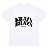 Krazy Brazy Vintage T-Shirt Viral Men's T-Shirt Cotton 24sWanita