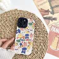 Cute animals Vertical pattern phone case for iphone 14 14Plus 14Pro 14ProMax 13 13pro 13promax 12 12pro 12promax Fashion elegant Cute Silicone Phone Case 7 Plus 8+ 7+iphone 11 11promax x xr xsmax Phone case ins popular