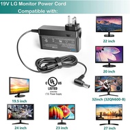 KFD AC Adapter for LG LED LCD 19" 22" 23" 24" 27" 29" 32" 34" UltraWide IPS Curved LED 4K UHD Monito