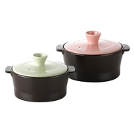 NEOFLam 耐用富林 Vol系列 耐高溫鍋具2件組  淺綠色+粉紅色  15cm+17cm  1組