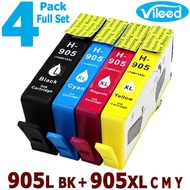 ❣【Malaysia Spot】 4 Pack 905L Bk 905Xl C M Y Print Ink Cartridge 905 Xl Black Cyan Magenta Yellow T6m