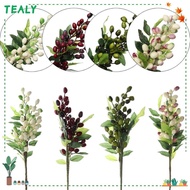 TEALY Artificial Olive Fruit Bean Branch, Christmas Tree Decor Home Decoration Berry Simulation Flower, Gift Christmas Wreath DIY Fake Foam Plant Vase Garden Wedding Plant Wall