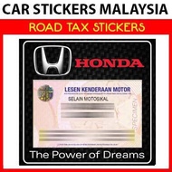 New Roadtax Holder 2024 sticker - Honda Car Logo RTCAR