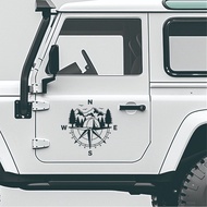Car Sticker Compass Compass Mountain Peak Body Sticker Computer Sticker Removable Vinyl Sticker AL27