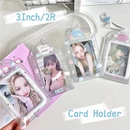 Sparkling Transparent 3 Inch/2R Card Holder Colorful Glitter Protective Cover Idol Kpop Lomo Card Ph