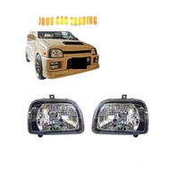 Perodua Kancil (94') Head Lamp Kancil Petak Lampu Depan Kancil Glass Kaca / Plastik Frame Smoke (Ful