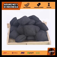Arang Briket Brongkol Bulat Batubara Batok Kelapa BBQ Barbekyu Sisha