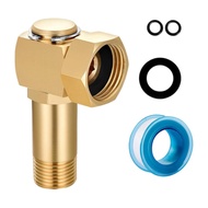 [kwbyle] 1/2 NPT to 3/4 GHT Adapter Thread Seal Tape Included Swivel Elbow Hose Adapter Threaded Bra