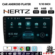 Hertz 9"/10" Inch IPS Screen Android Car Player (6GB+64GB) Rom Multimedia MP5 Player Mirror link Sup