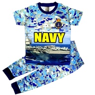 Baju askar budak lelaki1-5tahun Pra School Set Pyjamas Kids Baju Tidur Budak