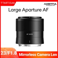 TTArtisan 23mm F1.8 Large Aparture Autofocus Prime Lens for Sony ZVE10 FX30 A7III A6400 A6700 Fujifi