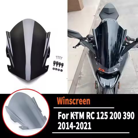 RC 125 200 390 Motorcycle Windscreen Windshield Wind Deflector For K-TM RC125 RC200 RC390 2014-2021