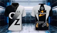 CZ SHADOW 2024-2025 FULL SUBLIMATION 3D EXCLUSIVE POLO T SHIRT-FREE CUSTOM SERVICE