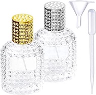 2 x Perfume Bottle Atomiser, Travel Pineapple Perfume Bottle for Filling, Atomiser Crystal Empty Per