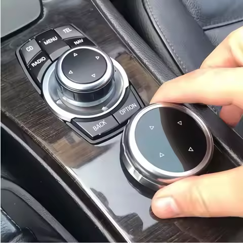 For BMW 1 2 3 4 5 6 7 Series X1 X5 X6 F20 F30 F10 F07 E60 E90 E70 IDrive Car Multimedia Big Knob Cov