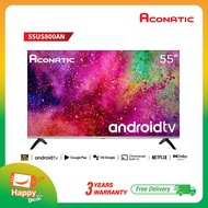 Aconatic ทีวี 55 นิ้ว LED 4K UHD Android TV 11.0 รุ่น 55US800AN แอลอีดี แอนดรอยทีวี ระบบปฏิบัติการ A