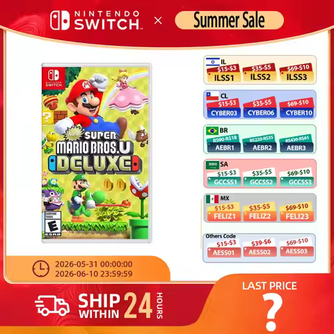 Nintendo Switch - New Super Mario Bros U Deluxe - Game Physical Cassette for Switch OLED Lite Game C