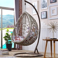 HY&amp; Bird's Nest Lazy Cradle Chair Simulation Rattan Chair Hanging Basket Indoor Outdoor Double Glider Swing Rattan Chair
