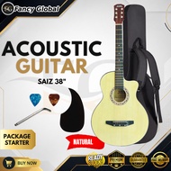 PAKEJ GITAR AKUSTIK 38" UNTUK PERMULA / GITAR AKUSTIK