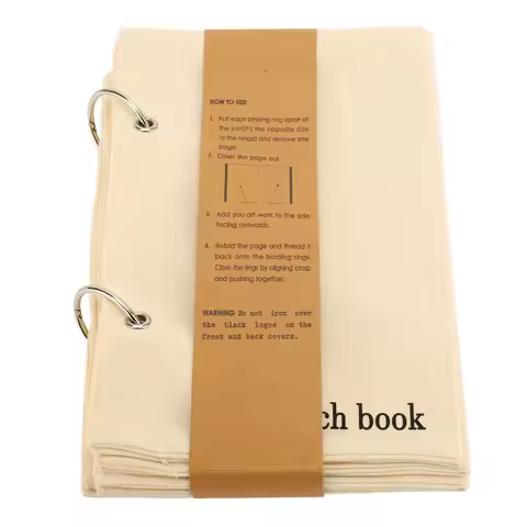 Durable Fabric Fabric Sketchbook Blank Beige Art Sketchbook Fabric Drawing Notebook Artists
