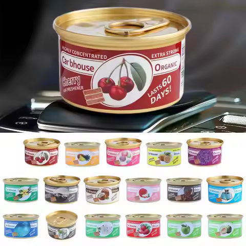 Car Air Fresheners Canned Wood Blocks Fruit Bubble Gum Aroma Flavor Ambientador Coche Long-Lasting A