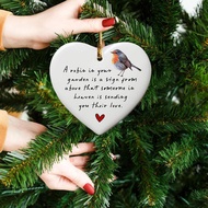 Family Loss Memorial Gift Robin Brid Christmas Tree Memorial Decor Hanging Gift Keepsake Diy I6d6