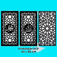 ACP Black Foam Board Ornament Size 40x80 CM Minimalist Motif || 3mm Thick Ceiling Wall Panel