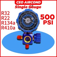 CEOapt Manifold Gauge Gas Meter Low Pressure Single Gauge for R410a/R32/R22/R404/R407 Air Cond Gas M