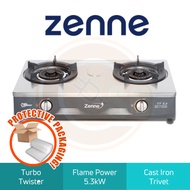 [PROTECTIVE PACKAGING!] ZENNE KTM401S 5.3kWatt DOUBLE BURNER GAS STOVE