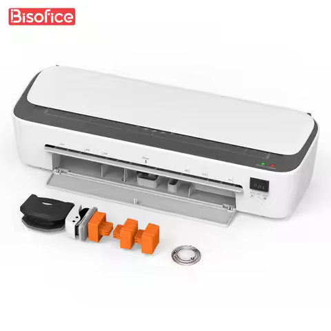 BISOFICE A4 Laminating Machine 9inches Thermal Laminator Machine Desktop 6IN1 Multifunctional Hot an