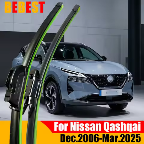 For Nissan Qashqai J10 J11E J11R J12 2006-2025 Front Windshield Wiper Blades 2PCS Windscreen Window 