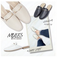 Fufa Buckle Flat Muller Shoes