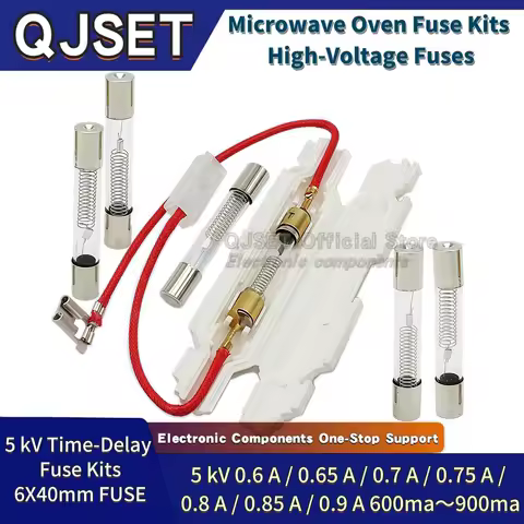 5pcs/1set 5KV Special Microwave Oven Fuse 6X40MM 0.65A 0.7A 0.75A 0.8A 0.85A 0.9A High-Voltage Fuse 