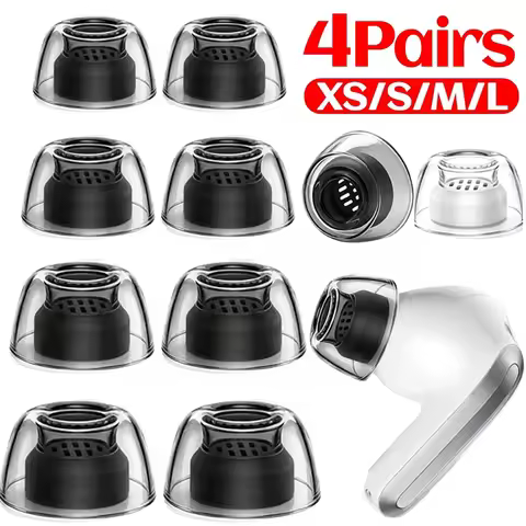 1-4Pairs Liquid Silicone Ear Tips for Redmi Buds 4 Pro/5 Pro Skin Friendly Highly Elastic Comfortabl
