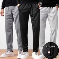 Ready Stock black seluar track lelaki Slim fit tracksuit men casual long pants men straight cut pant