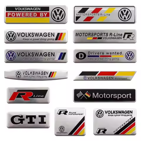 Metal Emblem Personalized Trunk Sticker for Volkswagen Golf 5 Polo Golf 7 5 6 Mk6 7 R 7 Gtd Mk7 Mk4 