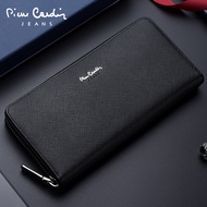 Pierre Cardin men's wallet long leather zipper young cowhide large capacity 2022 new handbag male ti