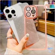 Casing for iPhone 15 16 PLUS PRO MAX 16E 17 PRO MAX air XR Cases Glitter 2-in-1 Transparent Fashion 