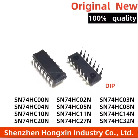 10pcs HD SN74HC 74HC00 02 03 04 05 08 10 11 14 20 27 32 74 86 N P Hex Inverter DIP-14 Logic chip IC