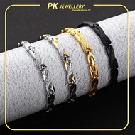 Bracelet Gelang Tangan Emas Korea Emas Bangkok Gelang Lelaki Gelang Perempuan Bangles Besi Stainless