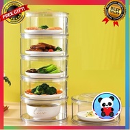 🐼FREE GIFT🐼PAND STORE🐼Siap Pasang 5 Tier Insulated Food Storage Slide Cover Tudung Saji Viral 5 Tingkat Container