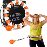 K-MART Smart Hula Ring Hoops, Weighted Hula Circle 24 Detachable Fitness Ring with 360 Degree Auto-S