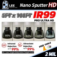 【5x100FT】IRR 99% HD Nano Ceramic Sputter Film HD PLUS 2MIL Tinted Nano Sputter HD Plus IR99