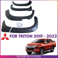 L200 Fender Flares For Mitsubishi Triton 2019 to 2022 6pc ABS 4x4 Wheel Arch Fender Flare L200 Trito
