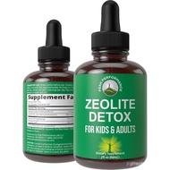 Zeolite Detox for Kids & Adults with Cilantro - Volcanic Mineral from Idaho USA - Zeolite Clinoptilo