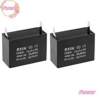 FOREVER Ceiling Fan Capacitor, Metalized Single Insert, Easy to us 47x25x42.5mm CBB61 10uF 450V AC P