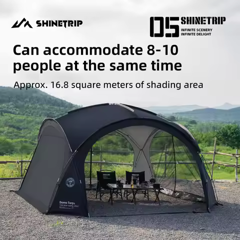 ShineTrip Outdoor Camping Silver Coated Canopy Rainproof And Sunscreen Sunshade Tent Dome Optional T